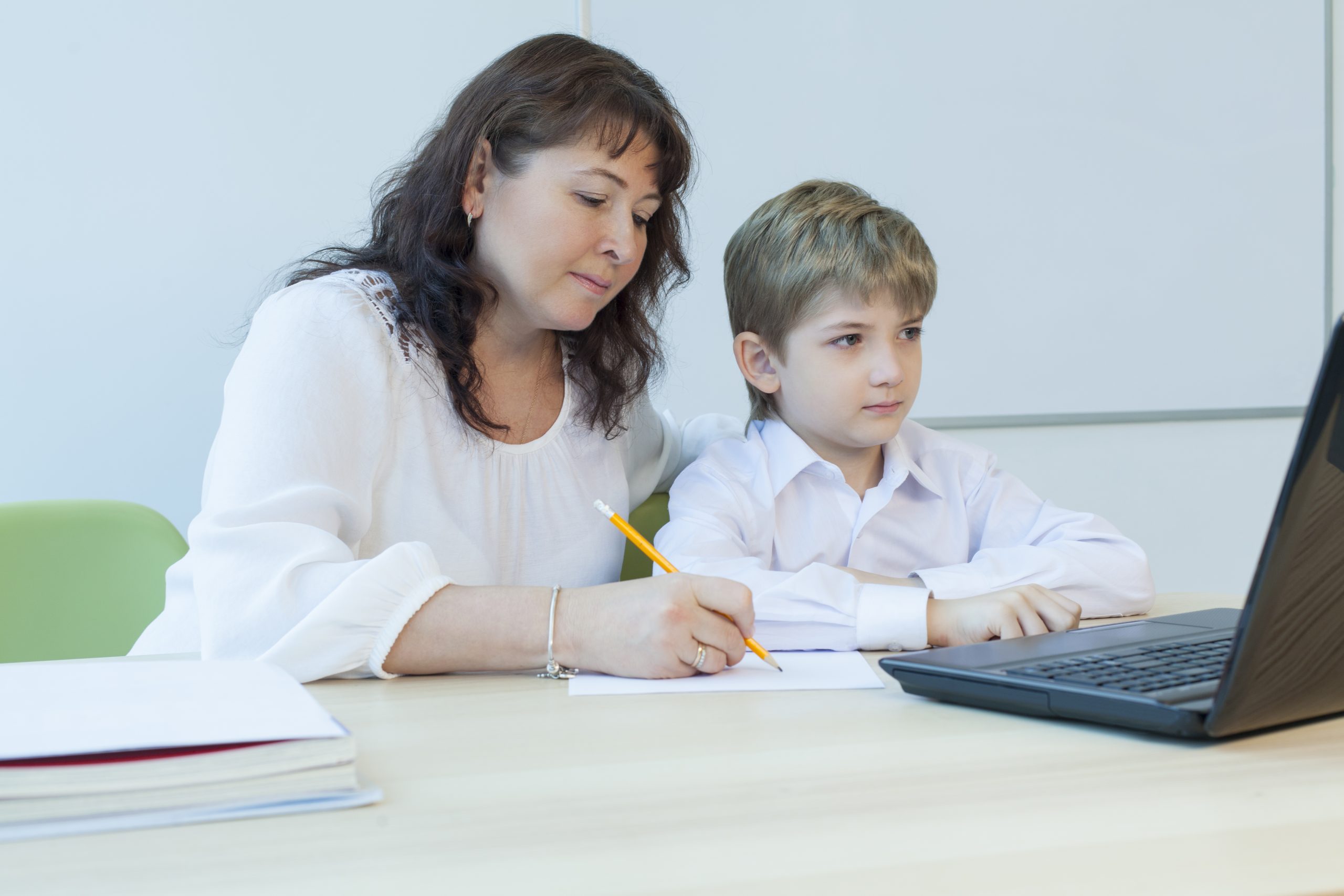 SEND child, with learning support